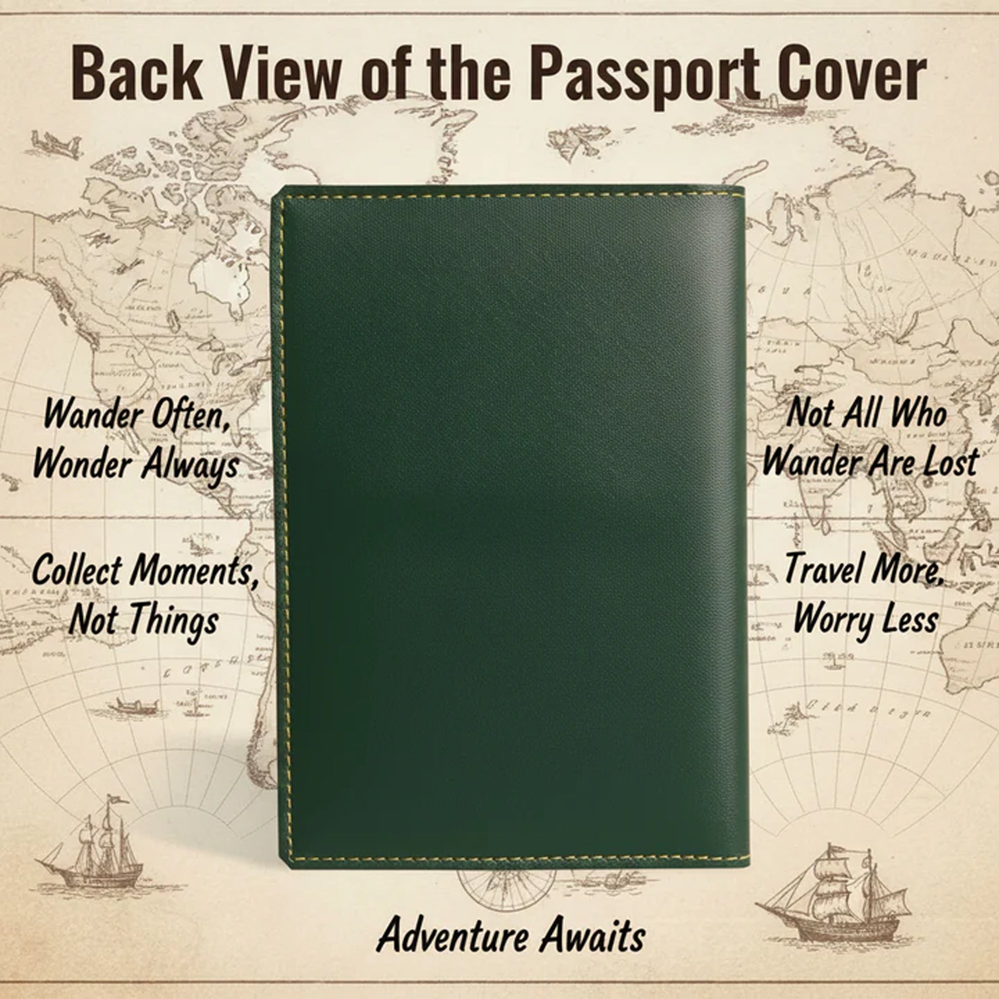 Personalized Faux Leather Passport Cover with Name