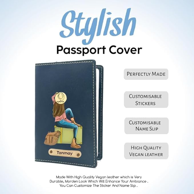 Personalized Passport Cover with Custom Name