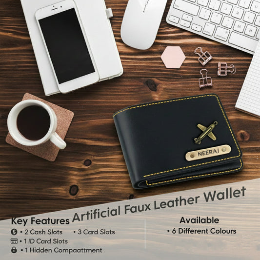 Personalized Faux Leather Wallet with Name