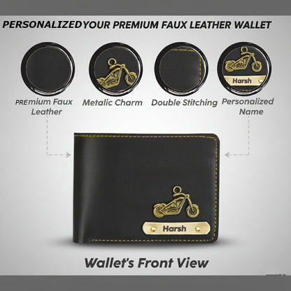 Personalized Faux Leather Wallet with Name