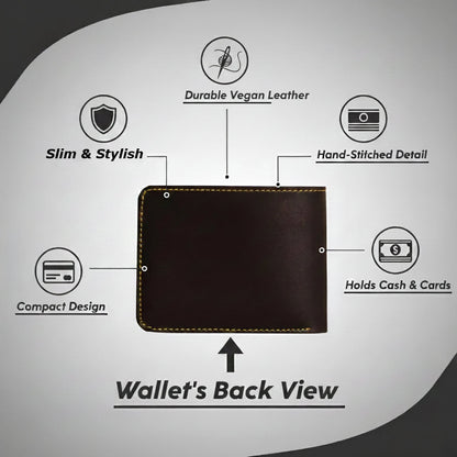 Personalized Faux Leather Wallet with Name