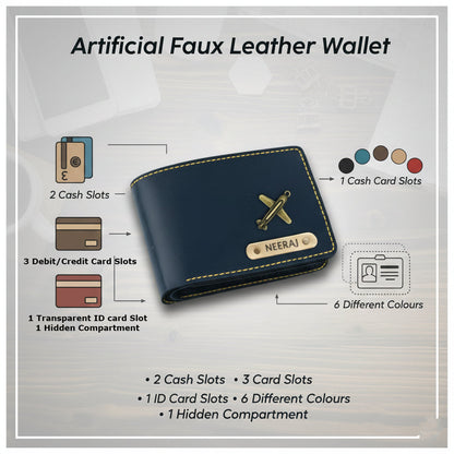 Personalized Faux Leather Wallet with Name