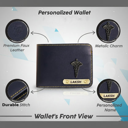 Personalized Faux Leather Wallet with Name