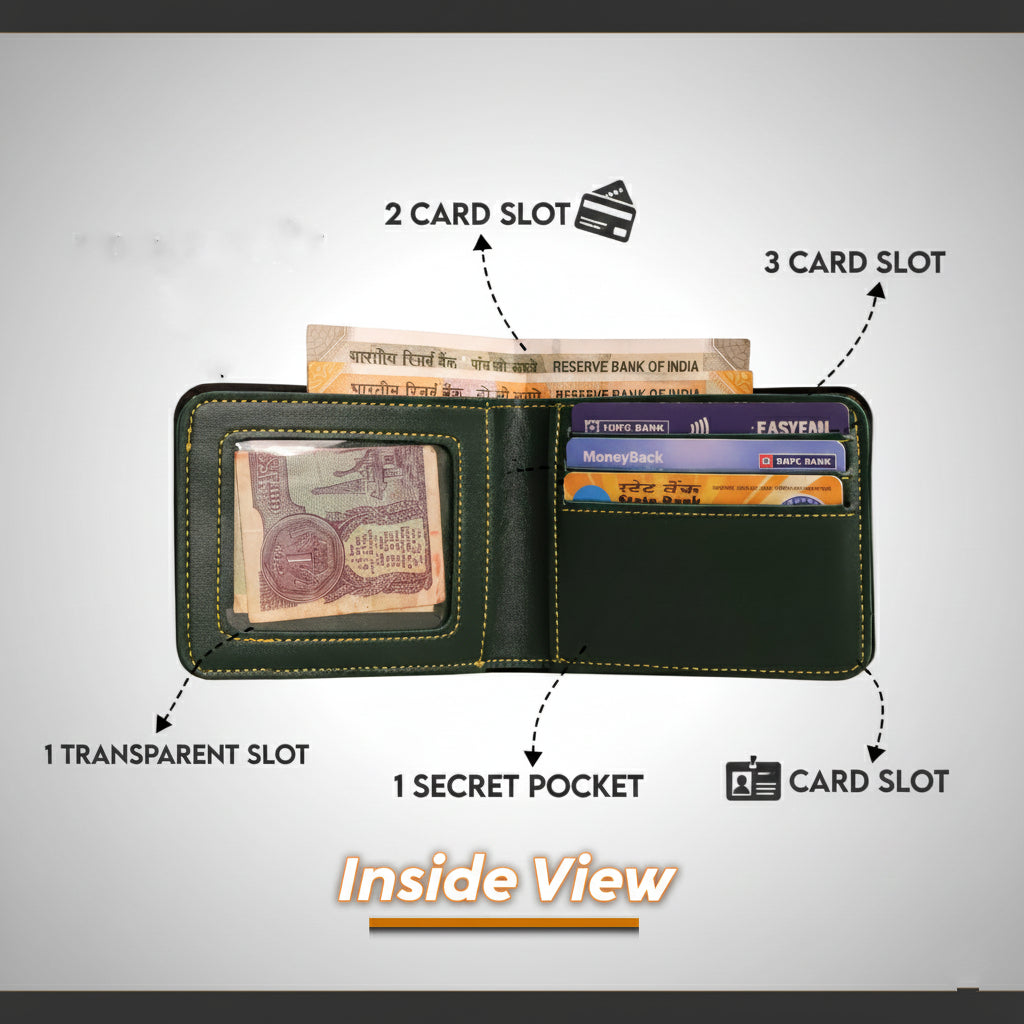 Personalized Faux Leather Wallet with Name