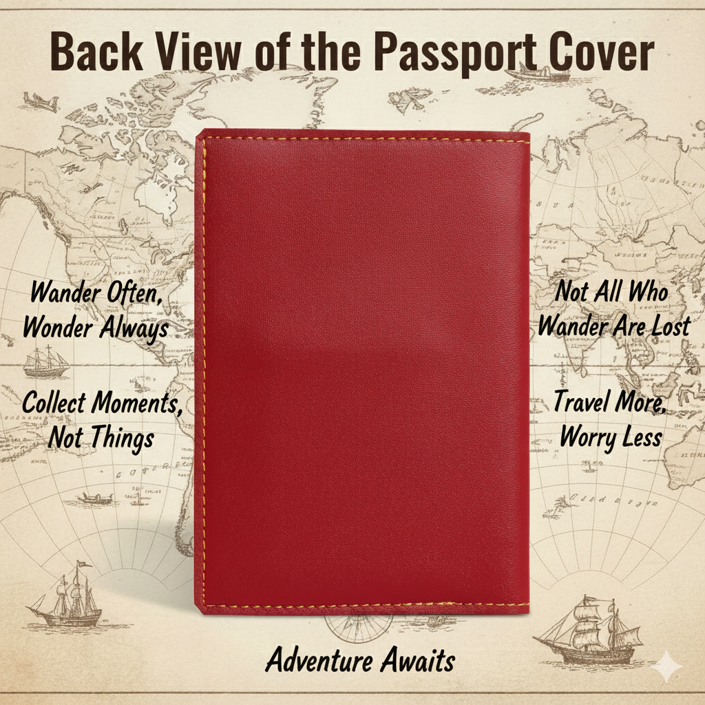 Personalized Faux Leather Passport Cover with Name