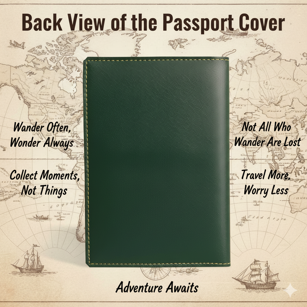 Personalized Faux Leather Passport Cover with Name