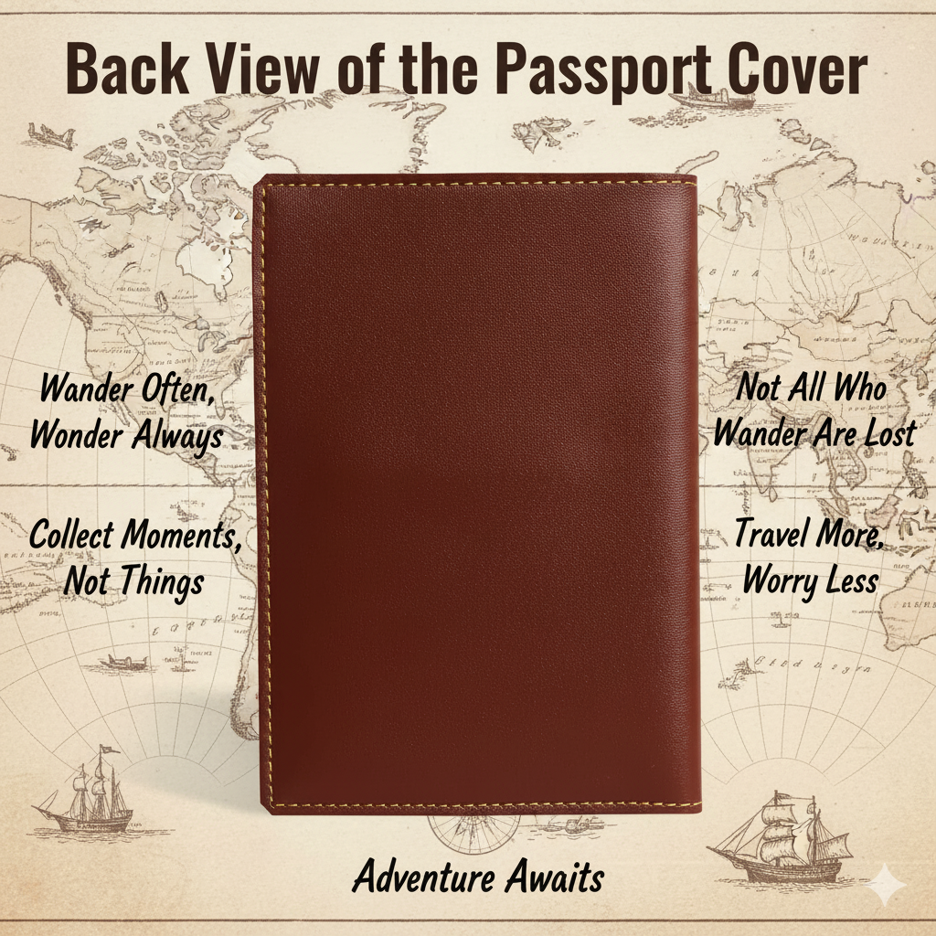 Personalized Faux Leather Passport Cover with Name
