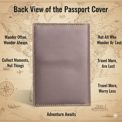 Personalized Faux Leather Passport Cover with Name