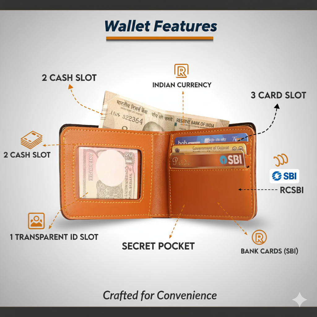 Personalized Faux Leather Wallet with Name