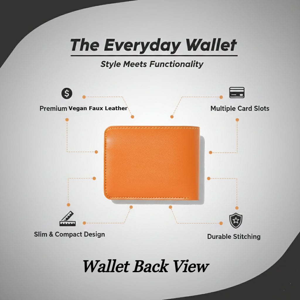 Personalized Faux Leather Wallet with Name